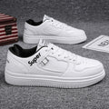 Men's white sneakers: spring versatile breathable athletic shoes, trendy skate shoes, casual shoes for men