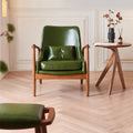 Scandinavian european casual solid wood sofa chair balcony living room lazy chair lounge chair casual chair footrest single sofa chair