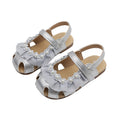 Korean style girls' sandals - new summer collection, soft sole children's shoes, lace closed-toe sandals, baby girl pearl princess shoes