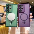Suitable for samsung s23ultra skin-feeling frosted mobile phone case s25 ya shield magnetic lens protective case s23plus soft