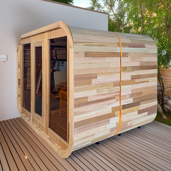Movable outdoor prefabricated finished square tube sauna, customized anti-corrosion and moisture-proof integrated traditional dry steam room