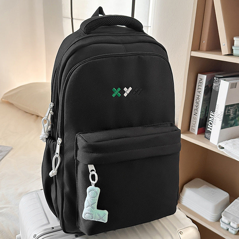 New korean-style backpack, high-end design, niche and trendy, versatile backpack for middle school, high school, and college students, large double shoulder bag