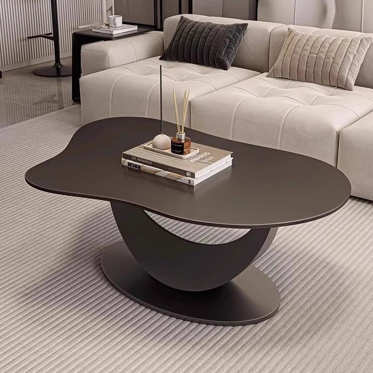 Modern minimalist rock slab coffee table - perfect for small spaces, living rooms, and home use. new irregular cloud-shaped design
