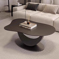 Modern minimalist rock slab coffee table - perfect for small spaces, living rooms, and home use. new irregular cloud-shaped design