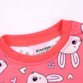 foreign trade supply easter all-print pink rabbit girl home wear suit