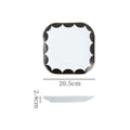 Showroom table tableware ornaments geometric bone china dinner plate scandinavian western food decorative plateaccessible luxury plate suit