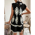 code new arrival  women's original fashionruffleslooseprinting cake skirt