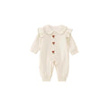Newborn baby long-sleeve romper - princess style, autumn outfit, cute bodysuit, double-layer crawling suit