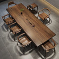 New chinoiserie large tea table solid wood whole cut for home large tea table tea table all-in-one a complete set of tea table and chairs tea table