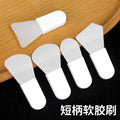 Cosmetic beauty silicone-like brush mask applicator - short handle, new mini mud mask smoothing facial beauty tool