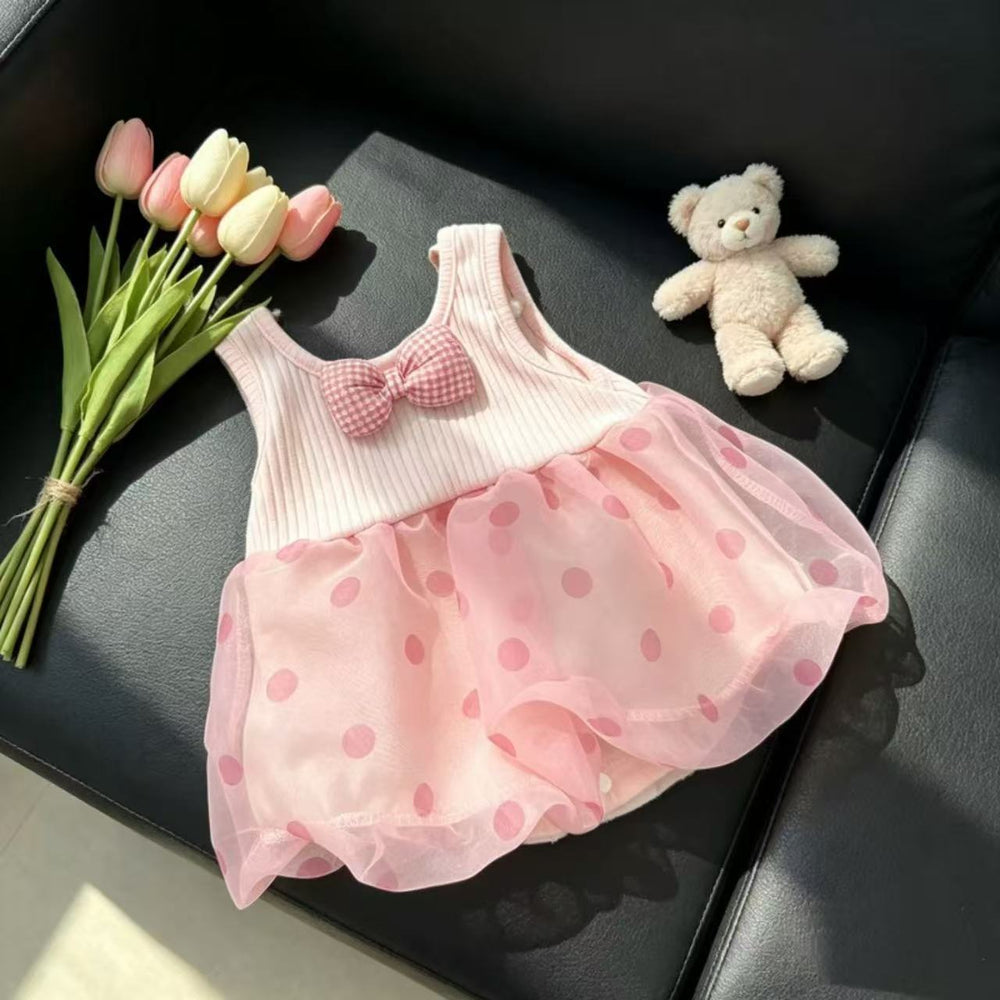 Stylish baby summer clothes, thin clothes for baby girls, one-piece princess, full moon, 100 days, summer, butt-covering skirt