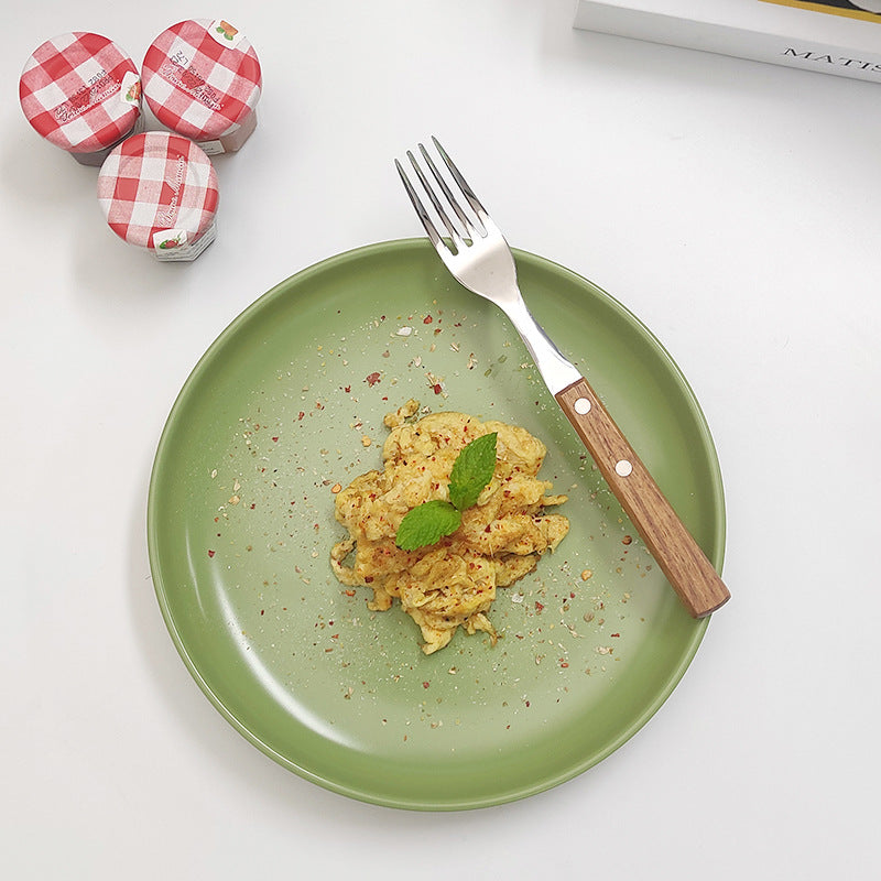 Scandinavianins style casualpure colorfor home breakfast plate, high-looking ceramic steak plate, dessert plate, pasta plate