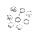 Korean ins ring wholesale cross-border geometric stacking jewelry cute niche high-end heart rabbit ring for women