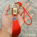 A bucket of gold car pendant retro brass car hanging lion painted car rearview mirror high-end car interior decoration pendant