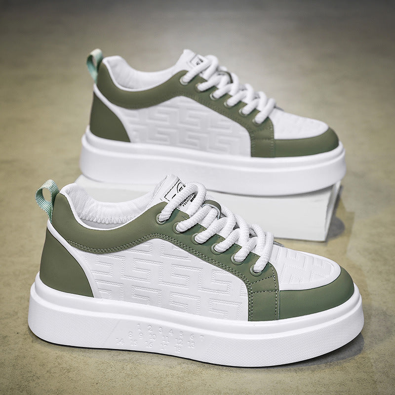 Men's spring breathable 2025 new thin casual white sneakers trendy korean style versatile men's athletic skate shoes