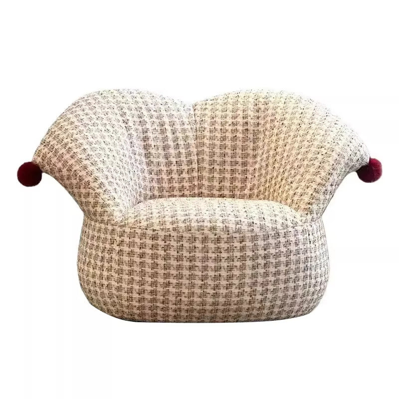 Clown beanbag single french cream style living room balcony design casual fabric casual sofa chair for home