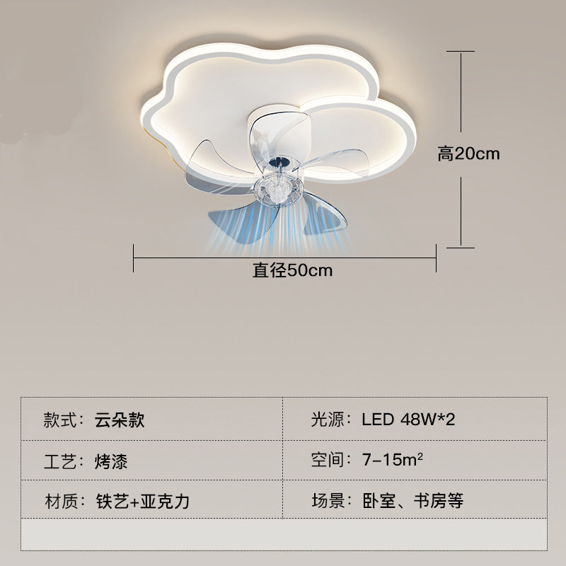 2025 new simple atmosphere living room light personalized design cloud fan ceiling light whole house combination lighting package
