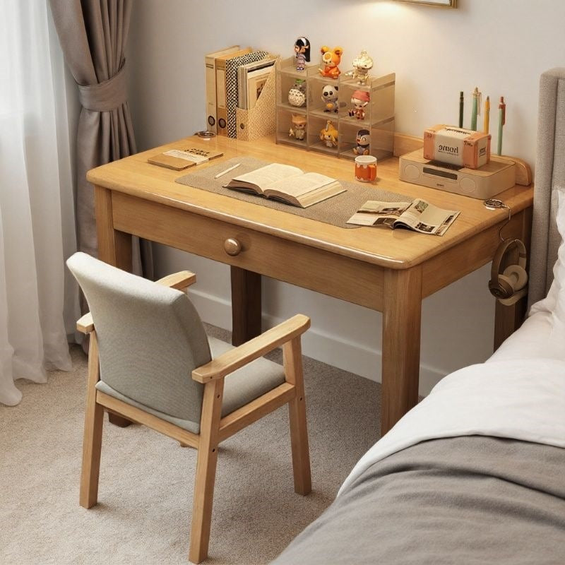 Solid wood desk home office desk 70/80/90cm writing desk bedroom student study table small apartment computer desk