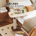Saddle leather adjustable side table for home bedside table medieval style living room coffee table small table movable bedside computer table