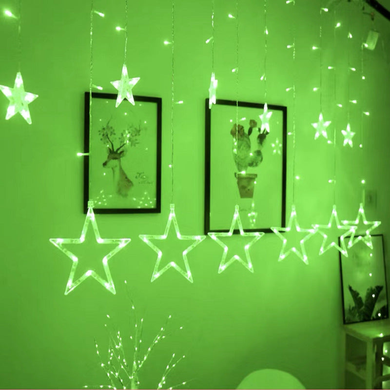 Led  star and moon lights flashing lights string lights Gypsy curtains lights birthday room decorative lights star lights