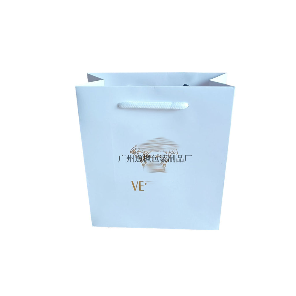 Fansi Pink Diamond Perfume Gift Box White Paper Bag Cosmetic Packaging Empty Box Tote Bag Perfume Gift Box