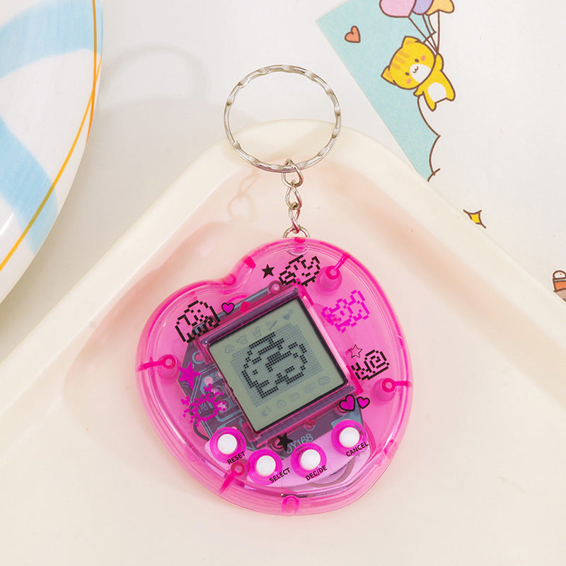 hot-selling love pet machine kids game toys virtual pet keychain small gift pendant
