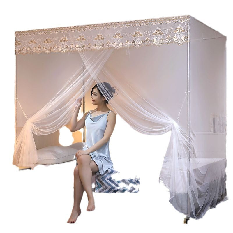 Single door mosquito net for homethickened 1.5m bedroom 1.8m floor-standing one door 1.0m bracket double old-fashioned anti-mosquito