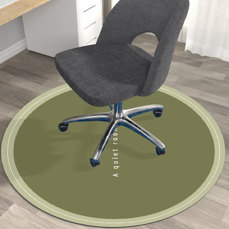 Nordic round rug office study computer chair floor mat home reading area swivel chair non-slip mat