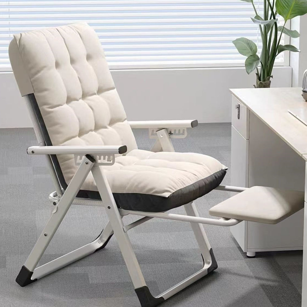 Foldable recliner office plaid foldable casual chair lazy sofa chair casual reclining chair