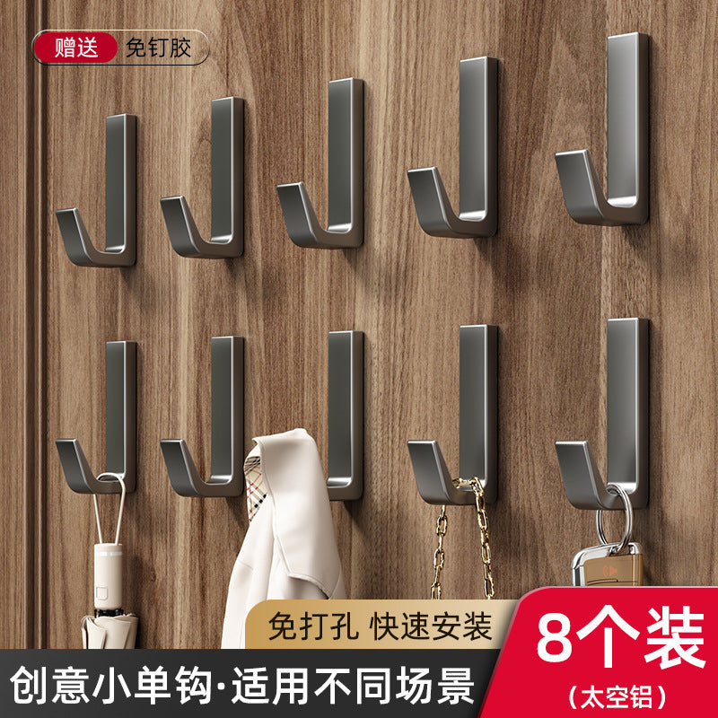 Heavy-duty adhesive hooks - no drilling required! perfect for kitchen, bathroom, door backs, and walls. damage-free, weight-bearing towel hooks