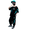 Boys' summer outfit set: short-sleeve top & shorts - trendy  style, lightweight kids' activewear, street style