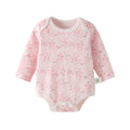 baby romper spring autum triangle crawling short-sleeved male and female baby cotton 0-1 year old one-piece girl butt-covering clothes