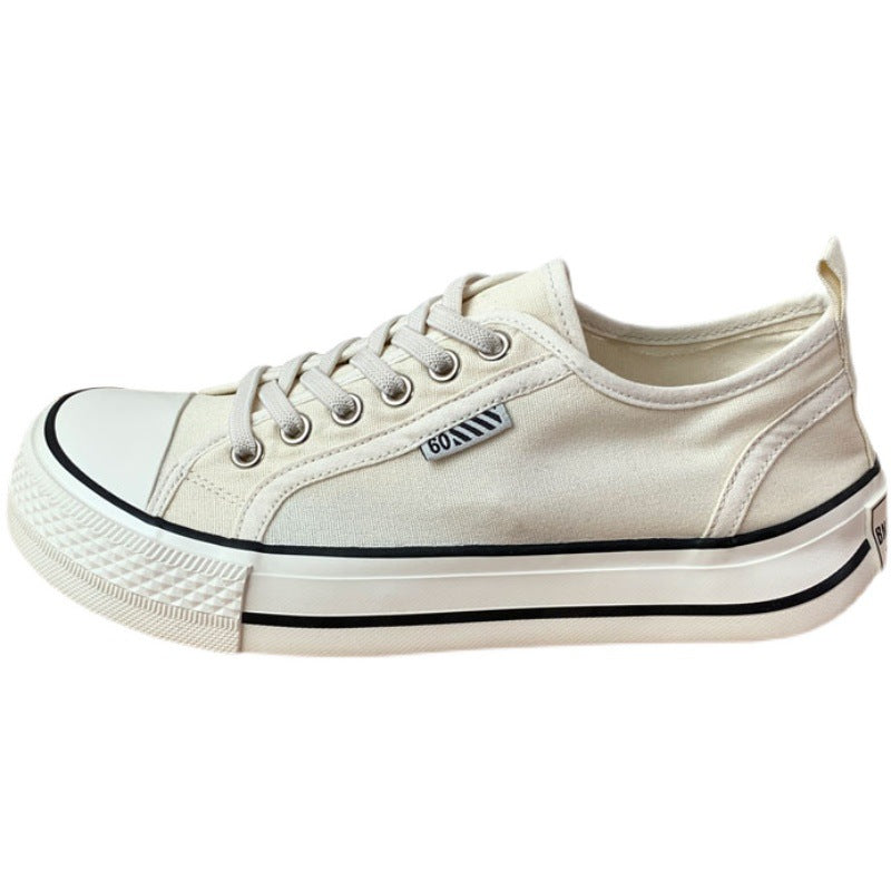 2026 spring new arrival simple canvas shoes for female students k-styleeasiest for match one-legged ugly thick-soled sneakers big toe women's shoes