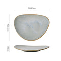 Creative stylish triangle stoneware dinner plate western food steak plate pasta plate cooking plate home practical large dish plate
