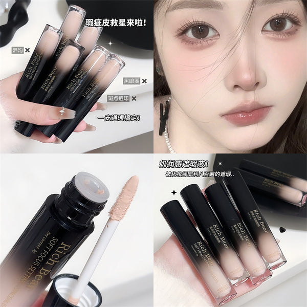 Rich Bear Soft Focus Setting Concealer Stick Facial Brightening and Covering Dark Circles and Tears Groove Facial Foundation