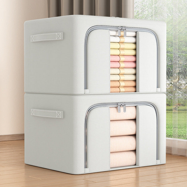 Large window foldable storage box fabric basket wardrobe clothing clothes quilt bag storage box large capacity