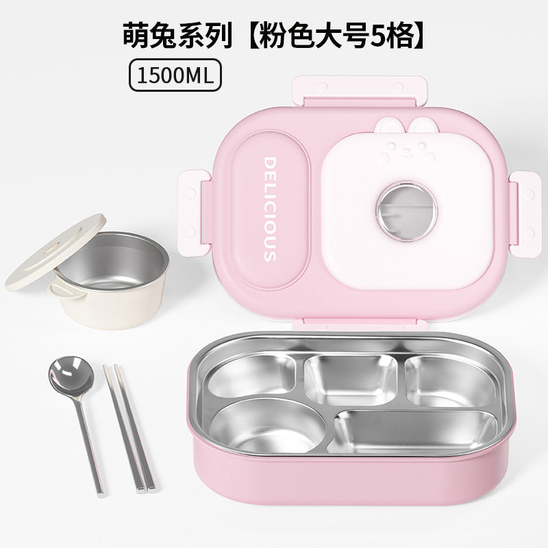 316 stainless steel thermal insulation lunch box is convenient for students to go to work Bento box Microwave oven canteen lunch box