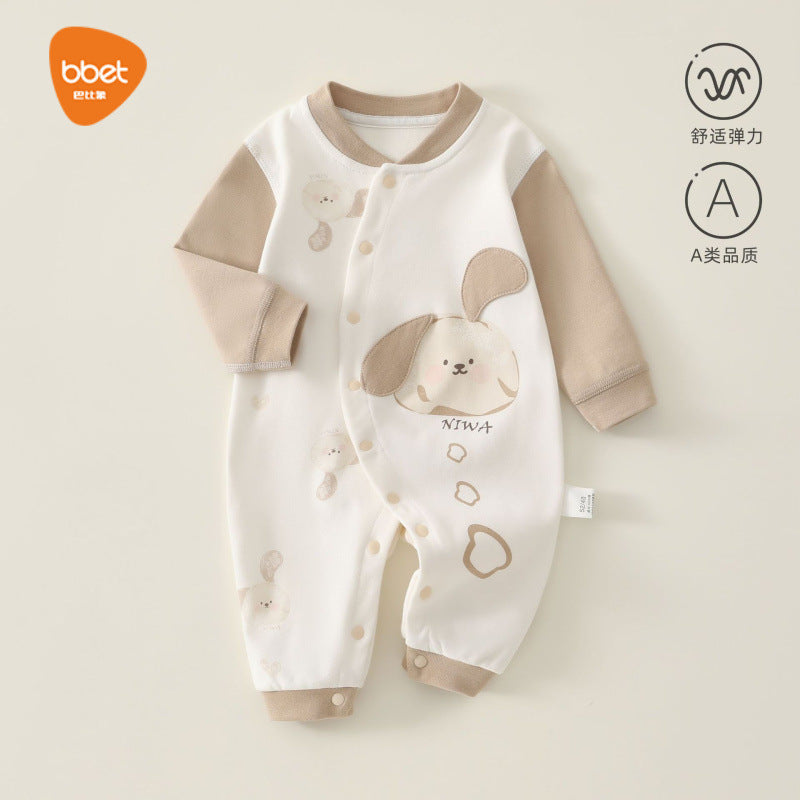 Babibele baby clothes long sleeves jumpsuit spring & fall pure cotton khaki rompers baby new arrival autumn clothes outwear