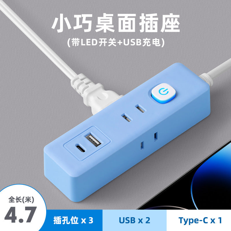 Two-pin socket 2-hole plug for homeusb power strip two-pin plug wiring board two-claw plug-in board two-pin power strip