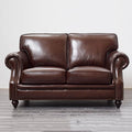 American style first-layer cowhide sofa small apartment leather living room furniture single three-seater retro123 combination complete