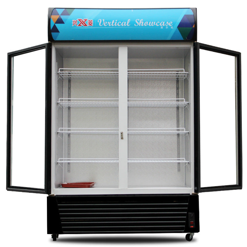 Single, double and three-door display cabinets, commercial vertical vegetable sample preservation refrigerated refrigerator, beverage and beer display cabinet