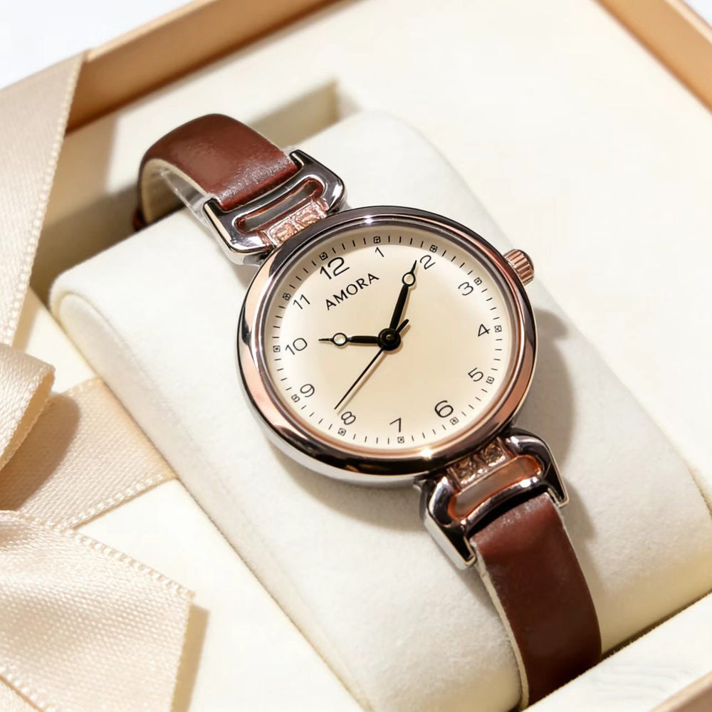 Women's watch - student style, unique design, instagrammable, preppy, retro, exquisite, compact, versatile quartz watch - dropshipping available