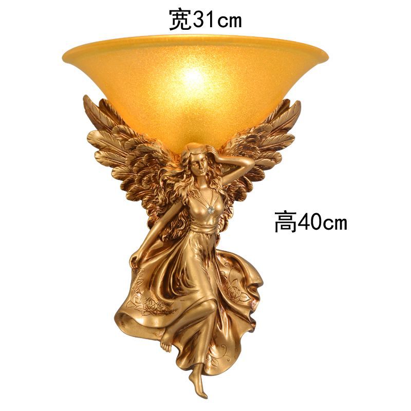 European style wall lamp angel bedroom bedside lamp living room tv background wall creative elephant lamp aisle deer head lamp