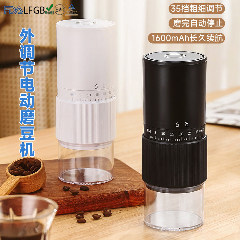 Portable electric coffee grinder - usb rechargeable coffee bean grinder for home use - cross-border supply