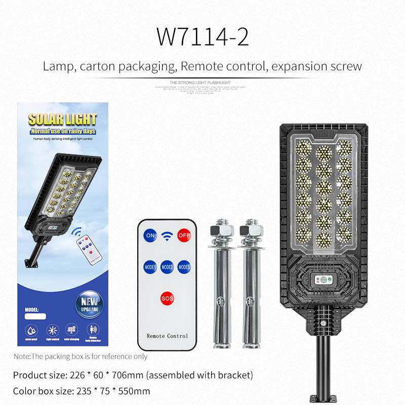 2025  multi-functional solar garden light outdoor lighting street light human body induction remote control lighting