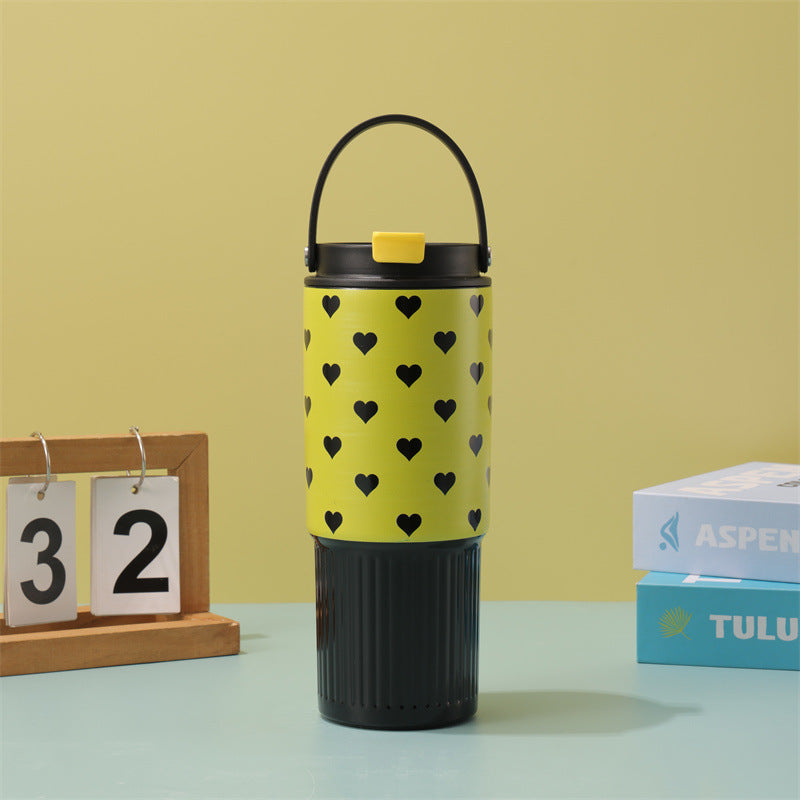 Wholesale new arrival cartoon 30oz insulated tumbler - portable, large capacity, straw cup, stainless steel car cup for outdoor use