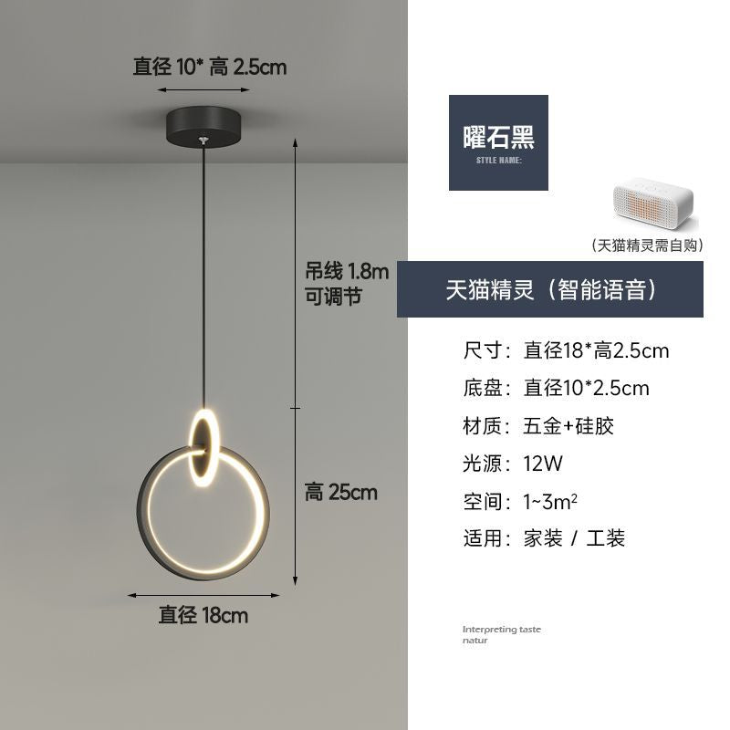 New trendy bedside pendant light, creative and unique wall lamp for bedroom, living room tv background wall, hanging wire lighting fixture