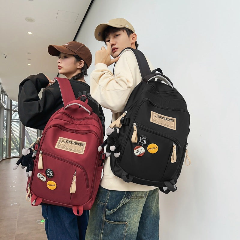 New Student Large Capacity Backpack Computer Travel Bag Lightweight Versatile Backpack High School Student Backpack