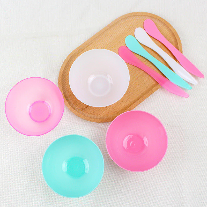 Beauty tools mask bowl soft plastic mask stick beauty bowl beauty hair soft mask cosmetics suit skin care