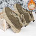Men's martin boots - winter fleece-lined, extra thick, warm cotton shoes, men's high-top leather shoes, leather upper, thick sole, outdoor snow boots